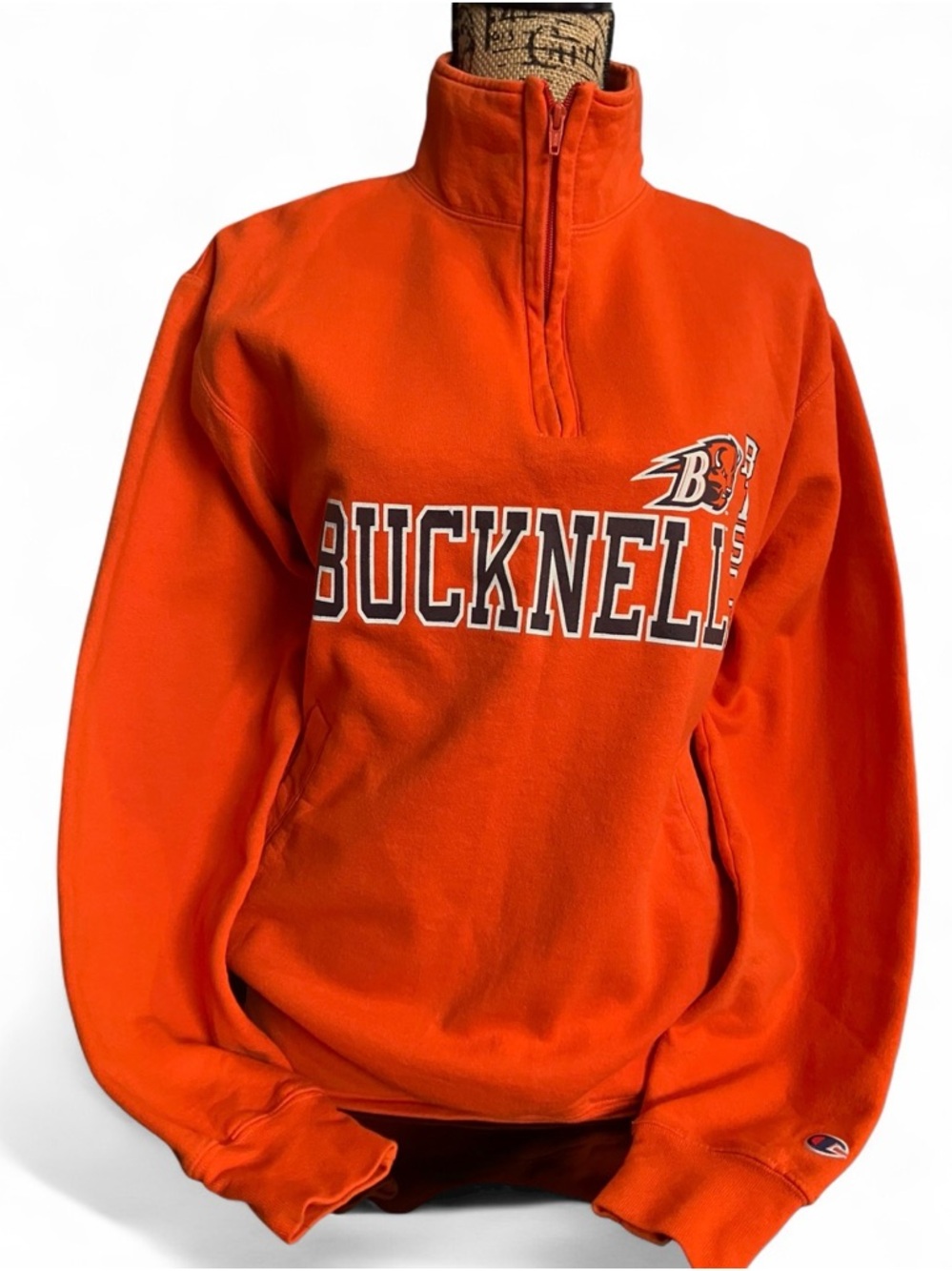 Bucknell University Orange Quarter-Zip Sweatshirt